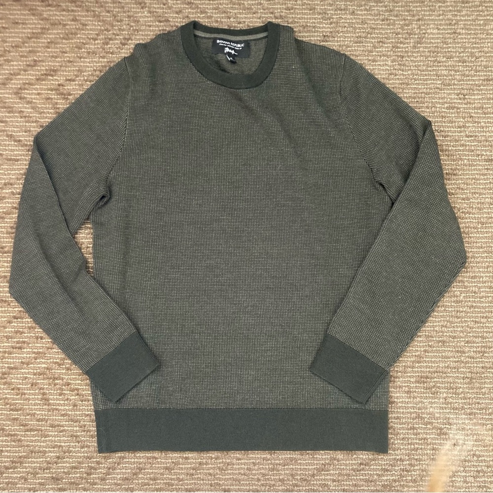 Banana Republic Italian Merino Yard by Barruffa Size Medium Green Old Money